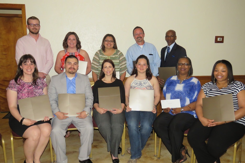 10 year service award recipients include (back row, l to r) Russell Read, Julie Villani, Nancy Sanchez, Eric Parker, Terrance Flenoy, (front row, l to r) Lindsey Mott, Eric Menchaca, Sabrina Lillard, Amanda Mullin, Shronda Mask and Shalicia Riggins. (Not pictured: Nina Barnett, Sonia Boonstra, Bryon Bridwell Jr., Karen Brown, Sue Cromeens, Julie Davis, Casey Davis, Dina Donaldson, Jacquelyn Evans, Leslie Friday, Shalonda Hayter, Monica Hightower, Kelvin Kenebrew, Dana Phillips, Kimberly Rogers, Yvette Roman Compean, Delta Ross, Scott Stanford and Karah Stracener)