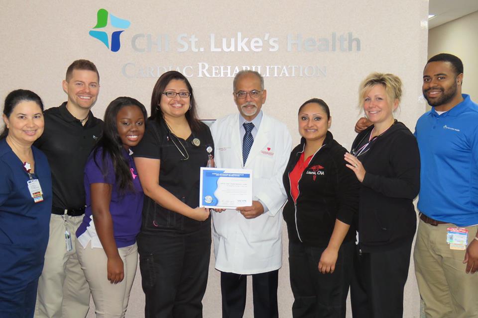 CHI St. Luke’s HealthMemorial Cardiac Rehabilitation Program Earns