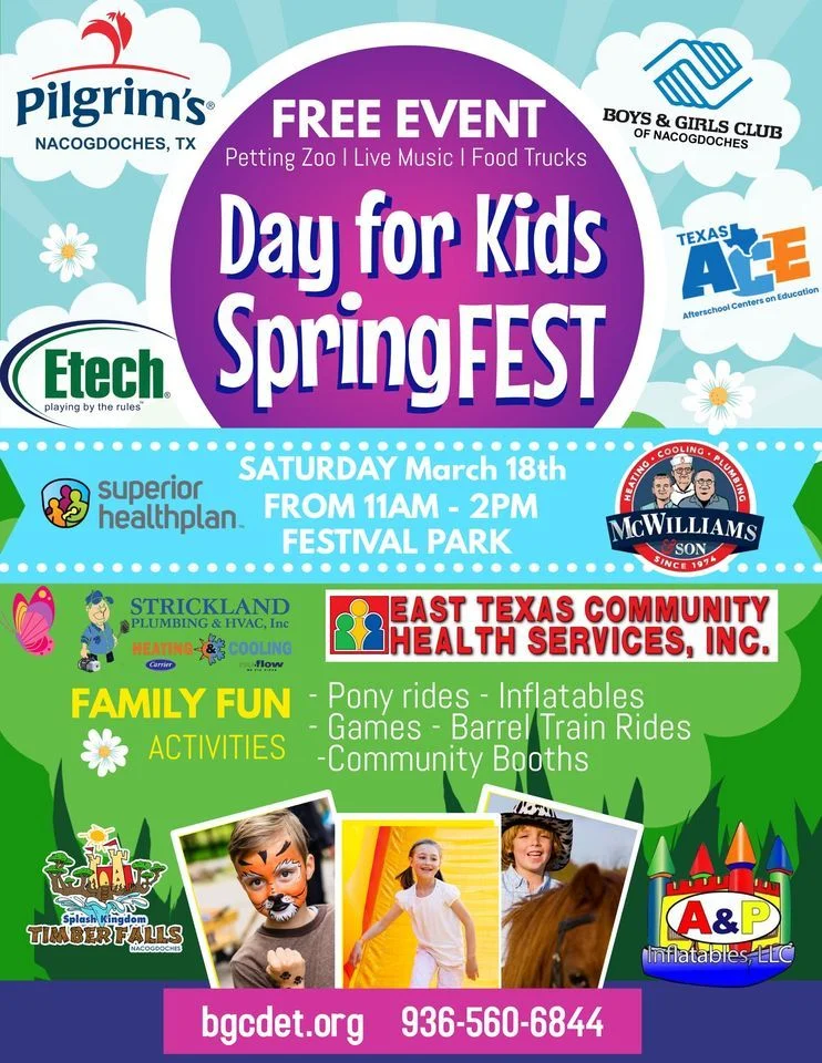 You Are Invited To The Day For Kids Spring Fest | Texas Forest Country ...